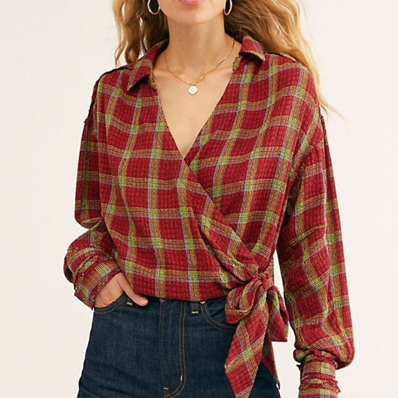 Free People Tops - FREE PEOPLE Running Wild Wrap Top NWOT
